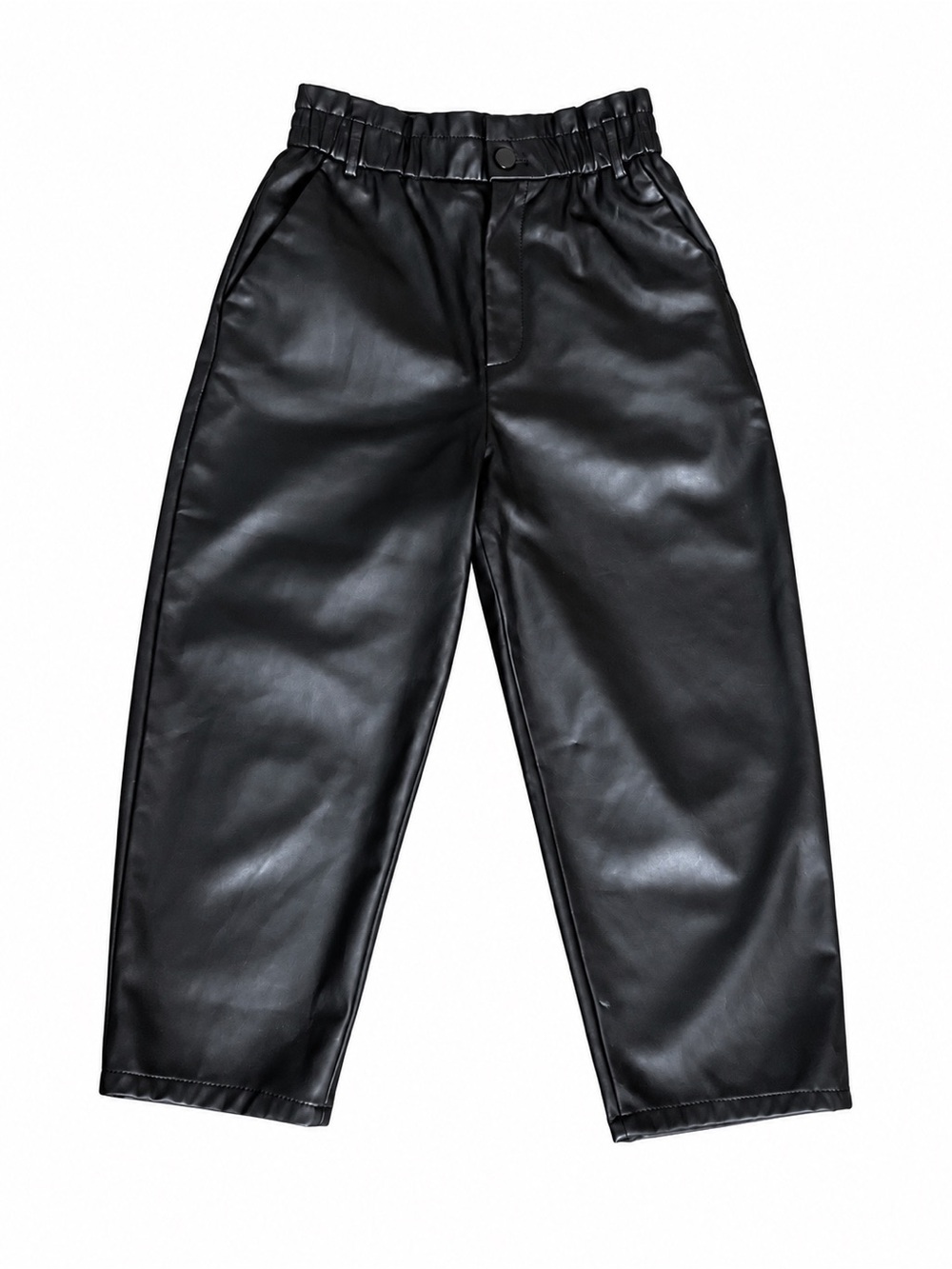 Zara Faux Leather Barrel Leg Pants Size M